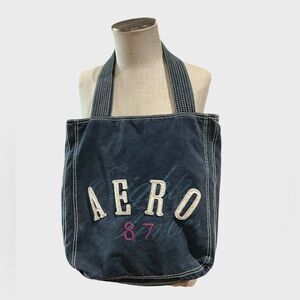 Aéropostale Distressed Aero Denim Fashion Tote Acid Wash